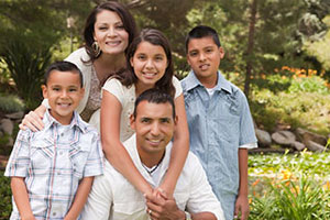 Family posing together